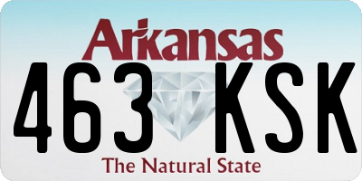 AR license plate 463KSK