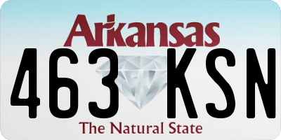 AR license plate 463KSN