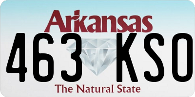 AR license plate 463KSO