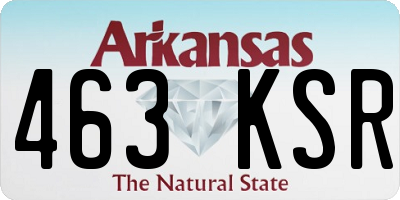 AR license plate 463KSR