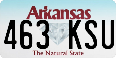 AR license plate 463KSU