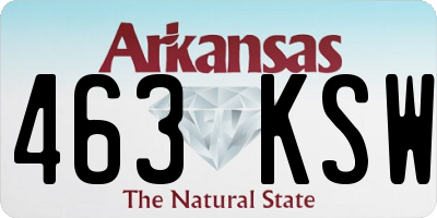 AR license plate 463KSW