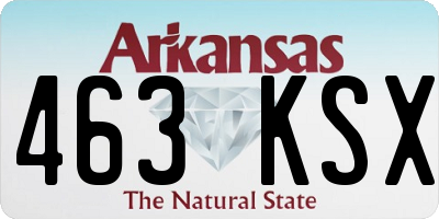 AR license plate 463KSX