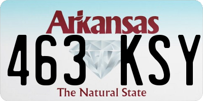 AR license plate 463KSY