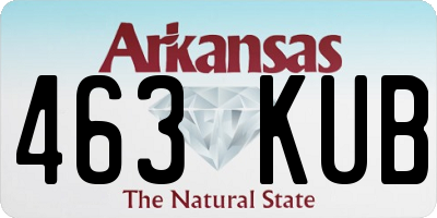 AR license plate 463KUB