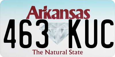 AR license plate 463KUC