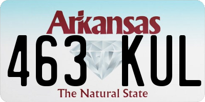 AR license plate 463KUL