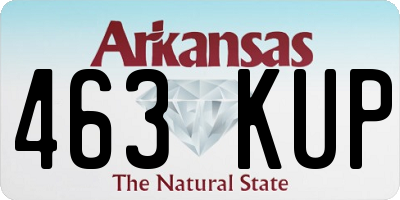 AR license plate 463KUP