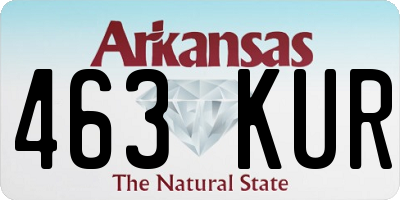 AR license plate 463KUR