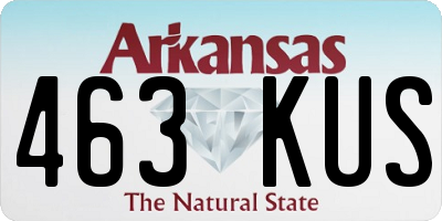 AR license plate 463KUS