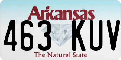 AR license plate 463KUV