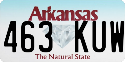 AR license plate 463KUW