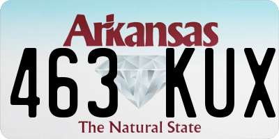 AR license plate 463KUX