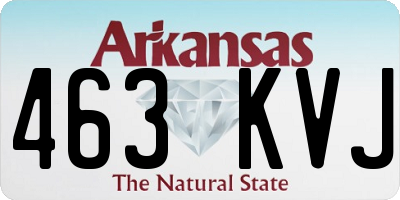 AR license plate 463KVJ