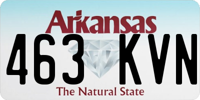 AR license plate 463KVN