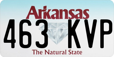 AR license plate 463KVP
