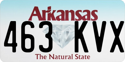 AR license plate 463KVX