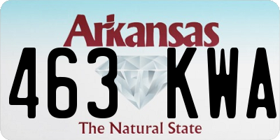 AR license plate 463KWA