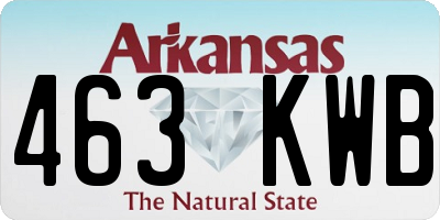 AR license plate 463KWB