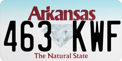 AR license plate 463KWF