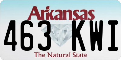 AR license plate 463KWI