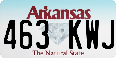 AR license plate 463KWJ