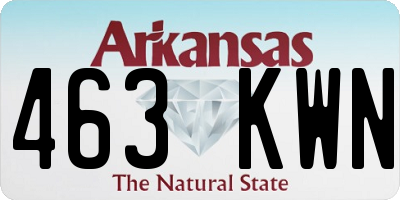 AR license plate 463KWN