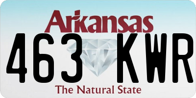 AR license plate 463KWR