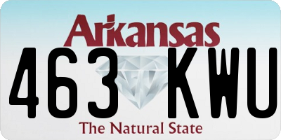 AR license plate 463KWU