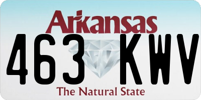 AR license plate 463KWV