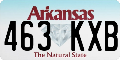 AR license plate 463KXB