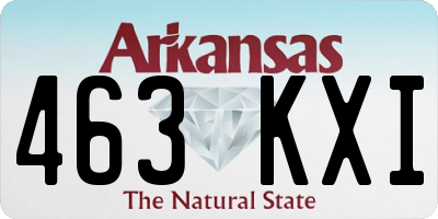 AR license plate 463KXI