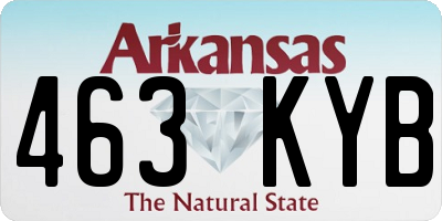 AR license plate 463KYB