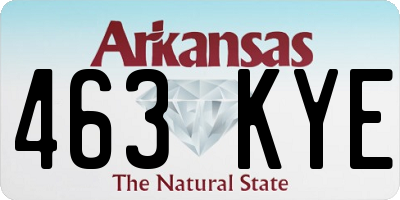 AR license plate 463KYE