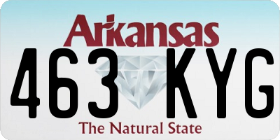 AR license plate 463KYG