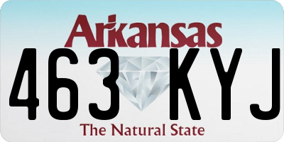 AR license plate 463KYJ