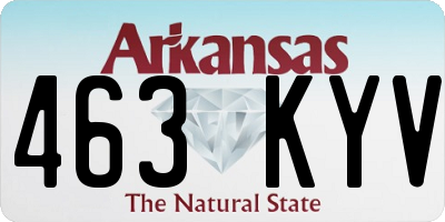 AR license plate 463KYV