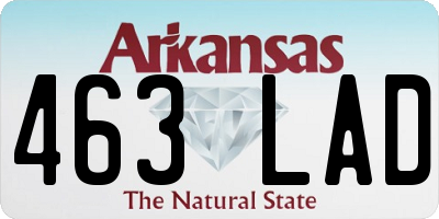 AR license plate 463LAD
