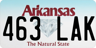 AR license plate 463LAK