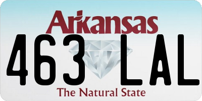 AR license plate 463LAL
