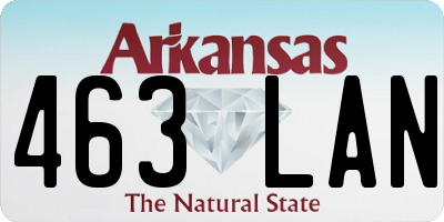 AR license plate 463LAN