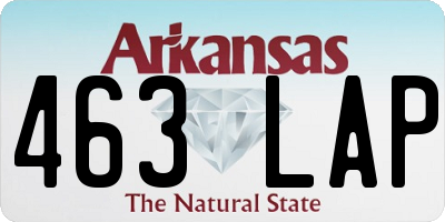 AR license plate 463LAP