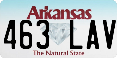 AR license plate 463LAV