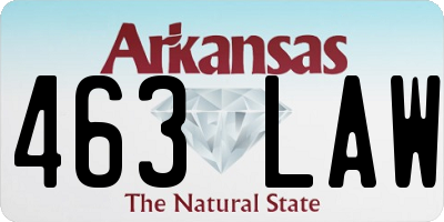 AR license plate 463LAW
