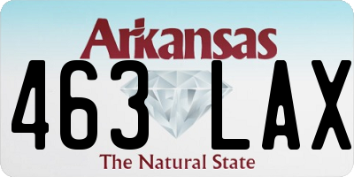 AR license plate 463LAX