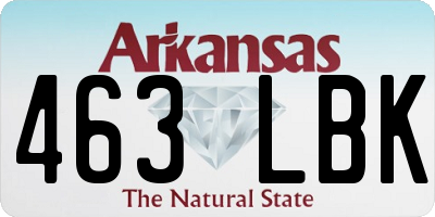 AR license plate 463LBK