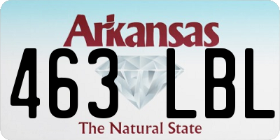 AR license plate 463LBL
