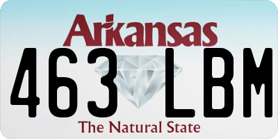 AR license plate 463LBM