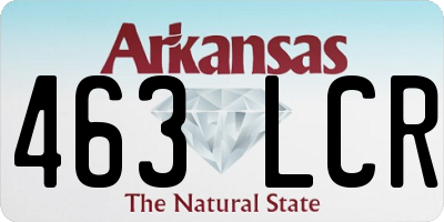 AR license plate 463LCR