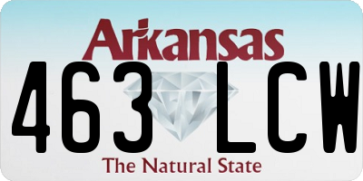 AR license plate 463LCW